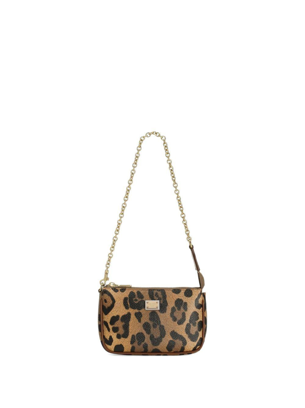 Borsa per bambina Dolce & Gabbana Kids animalier con placca con logo EB0268 A0239 HYNBM DOLCE & GABBANA KIDS