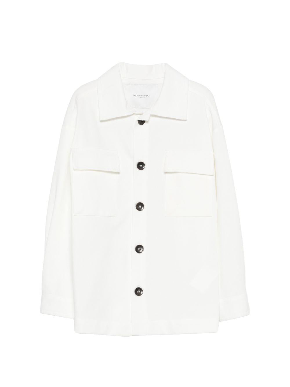 Giacca per bambino Paolo Pecora Kids bianca con tasche PP4209 GESSO PAOLO PECORA KIDS