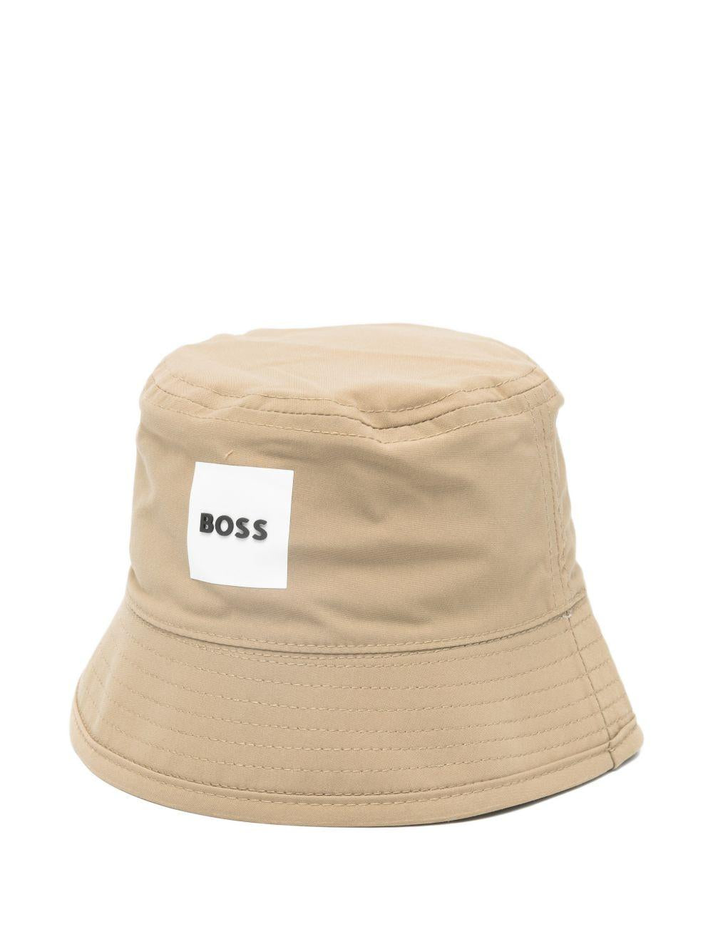 Cappello bucket per neonato BOSS Kids beige reversibile J53140 295 BOSS KIDS