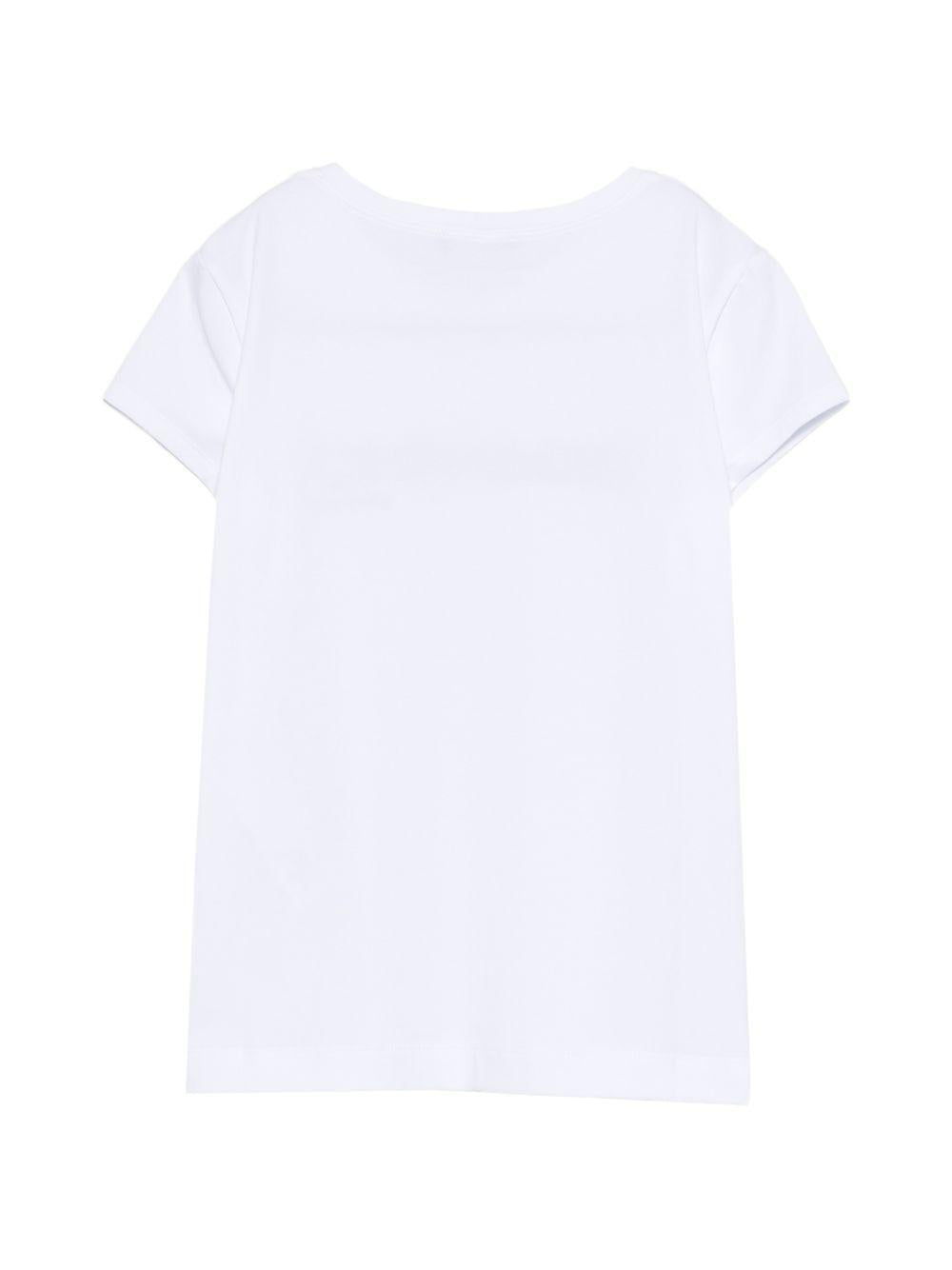 T-shirt per bambina Ermanno Scervino Junior bianca con logo sul davanti Z1G608 7201 9958 ERMANNO SCERVINO JUNIOR