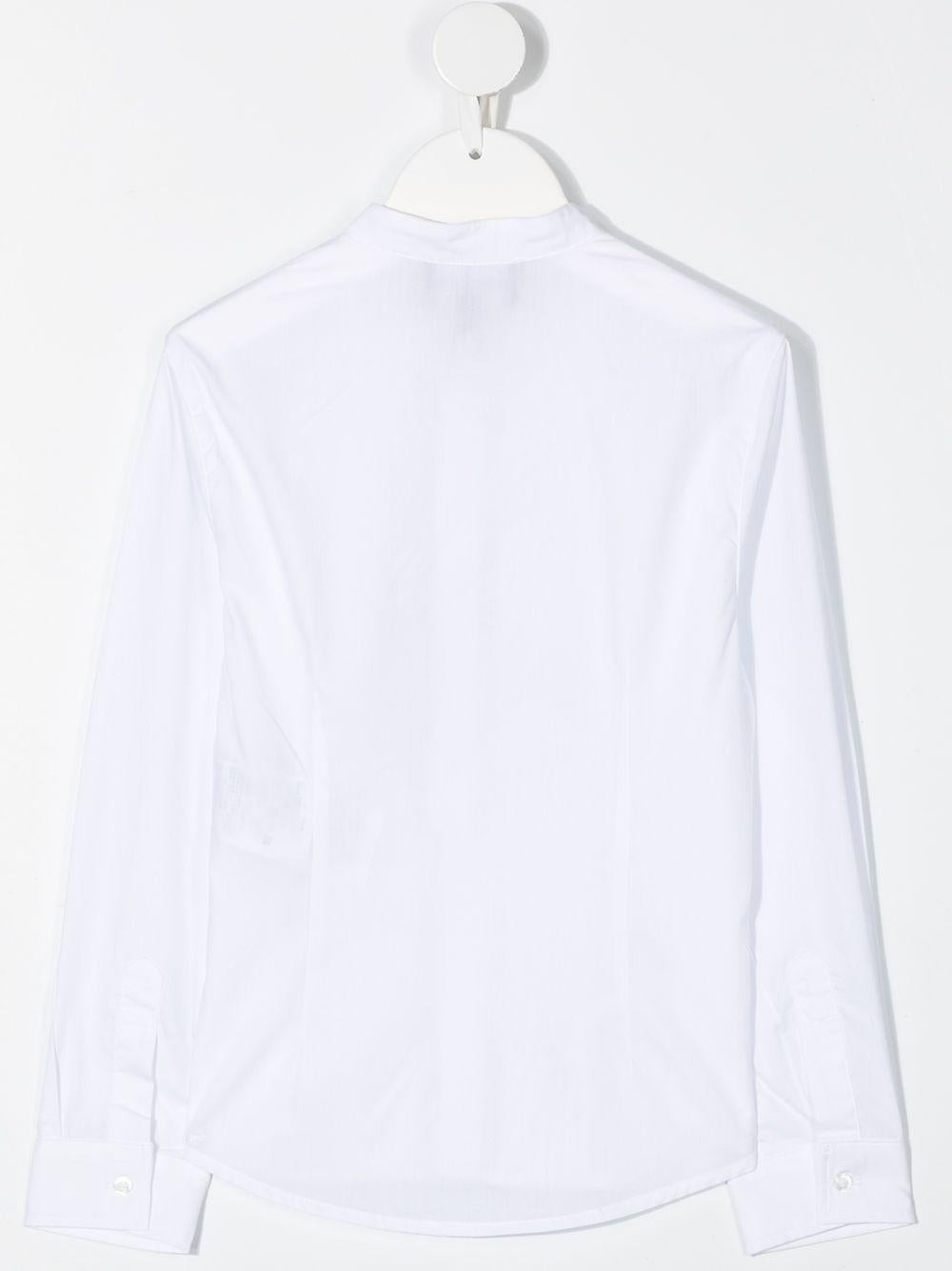 Camicia per bambino Emporio Armani Kids bianca con pettorina plissettata 6H4CJ8 4N3GZ 0100 EMPORIO ARMANI KIDS