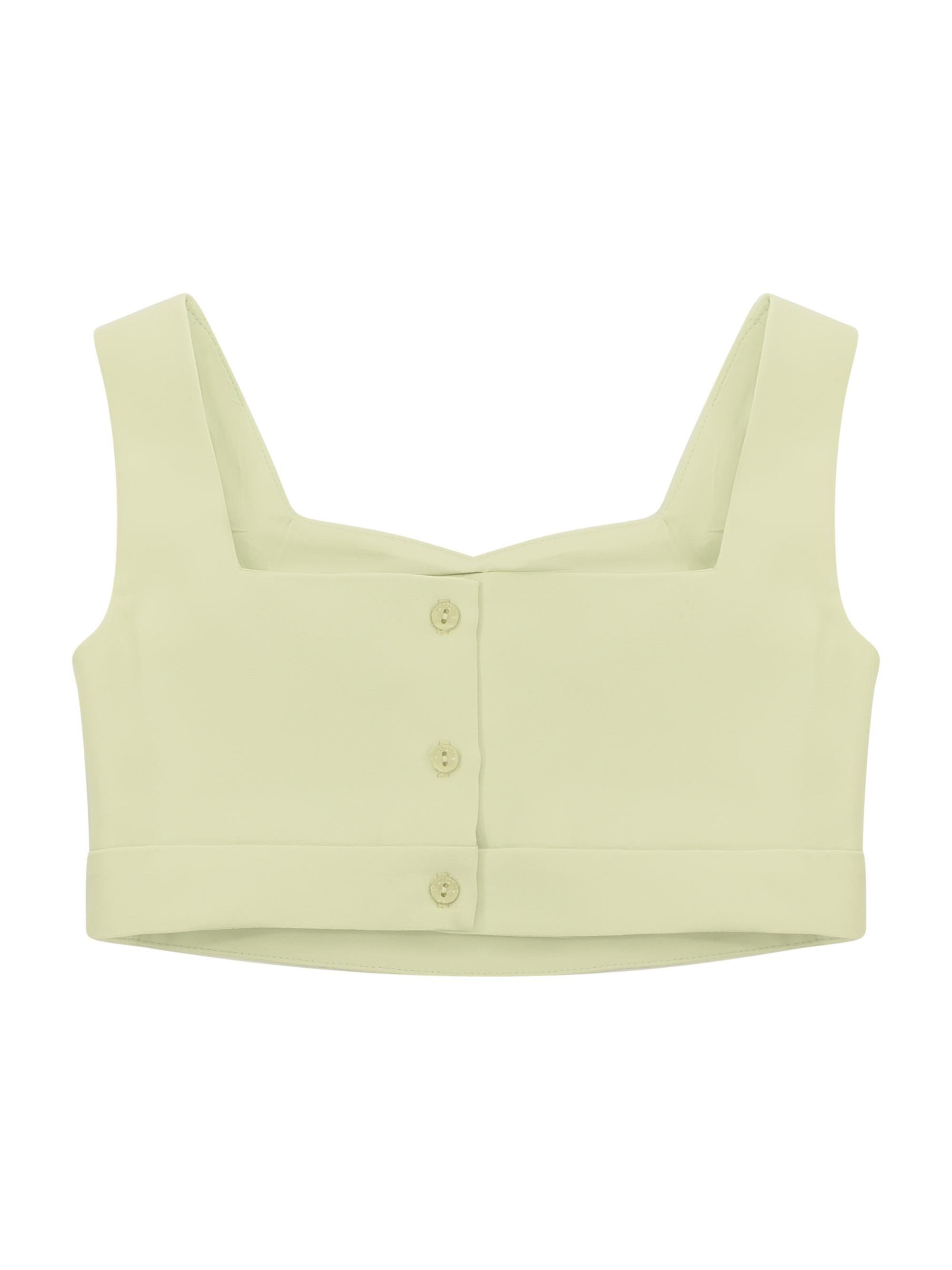 Top per bambina Monnalisa verde con bottoni 71G307 7303 0020 MONNALISA