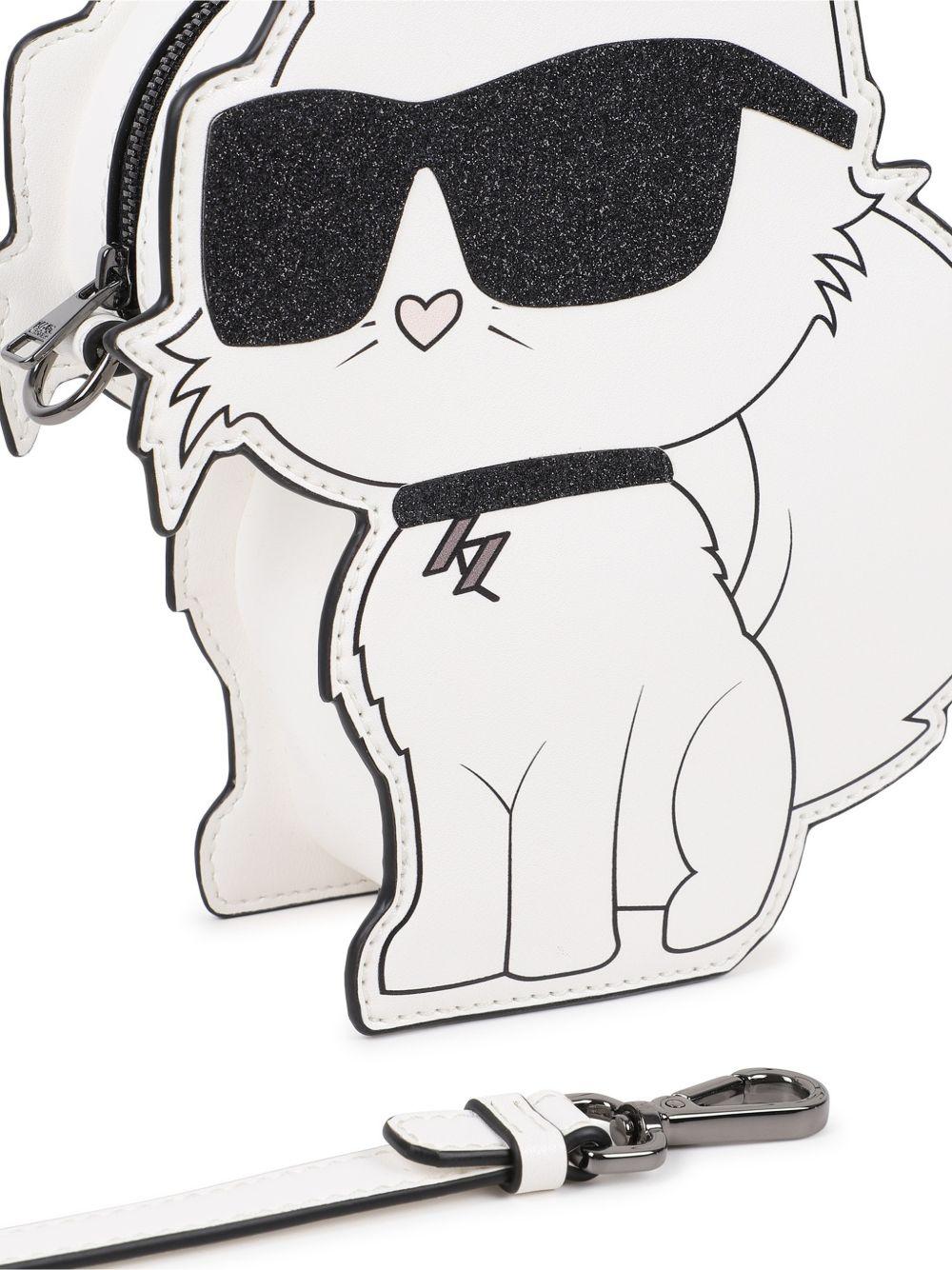 Borsa per bambina Karl Lagerfeld Kids bianca a forma di Choupette Z31210 10P KARL LAGERFELD KIDS