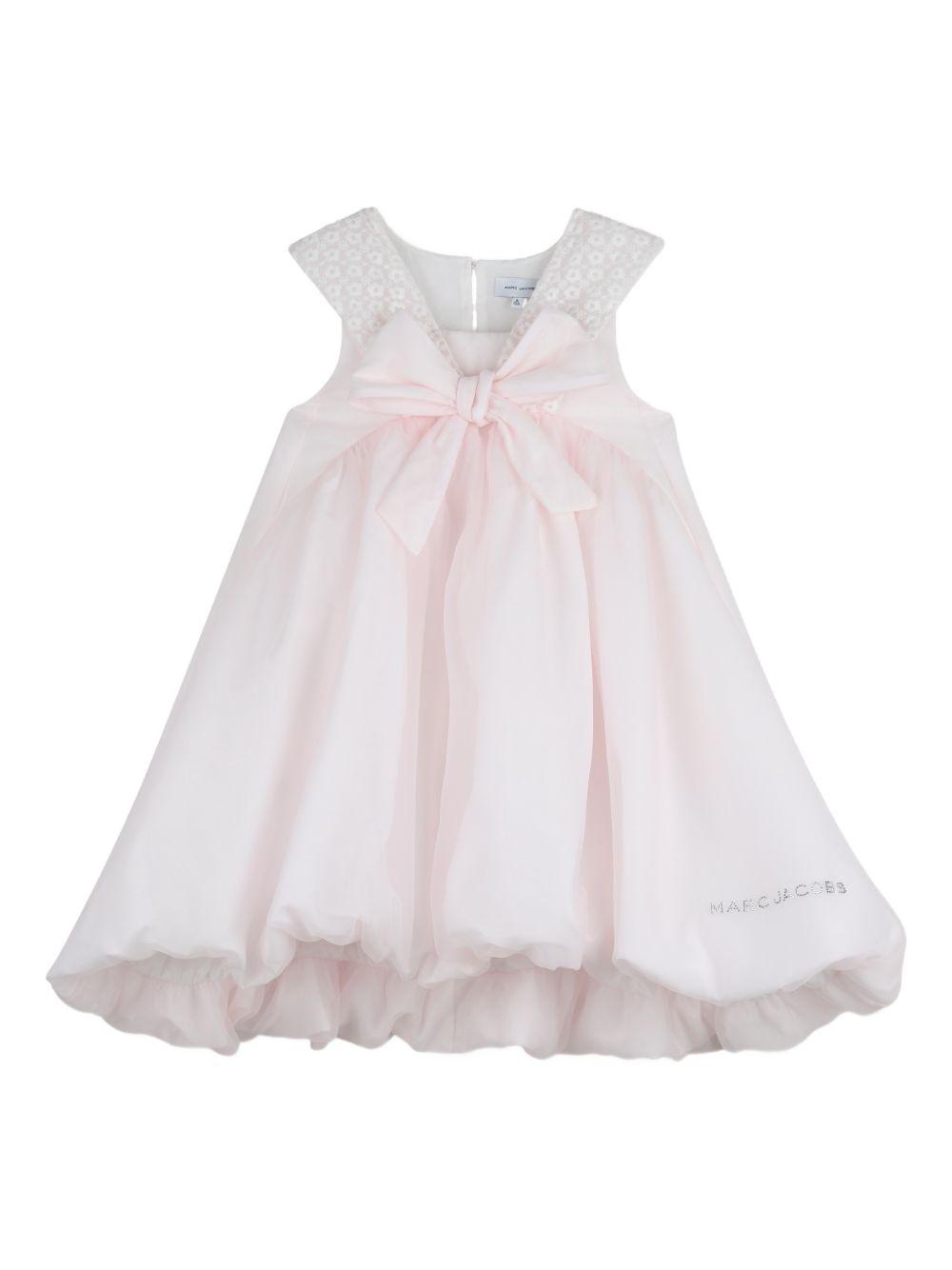 Abito per bambina The Marc Jacobs Kids rosa chiaro con fiocco W60856 470 THE MARC JACOBS KIDS
