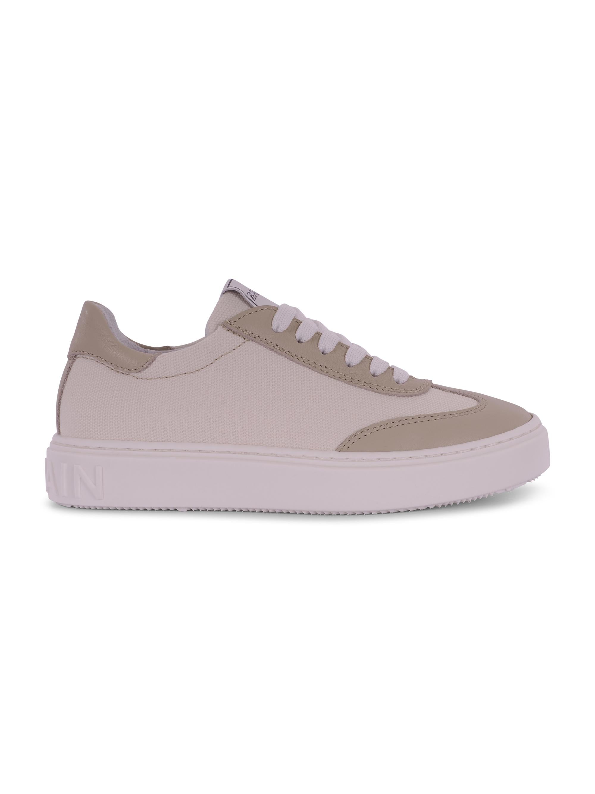 Sneakers per bambino Balmain Kids beige con linguetta con logo BY0Q16 Z3746 102BG BALMAIN KIDS