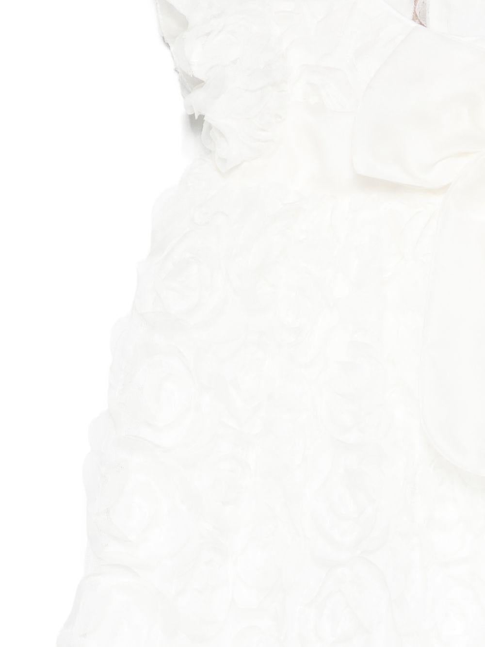 Abito per neonata La Stupenderia bianco con dettagli floreali 2CCAB66 X04 LA STUPENDERIA