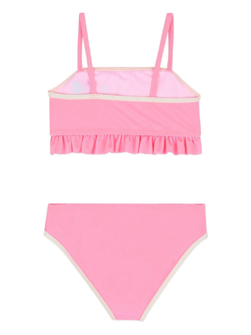 Bikini per bambina Billieblush rosa con stampa grafica U22157 499 BILLIEBLUSH