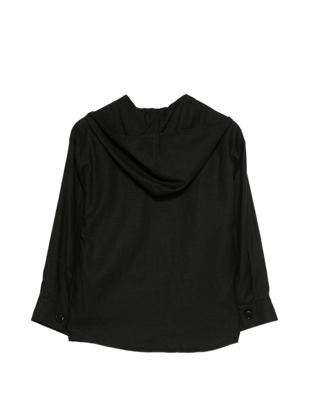 Camicia per bambino Paolo Pecora Kids nera con cappuccio PP4216 NERO PAOLO PECORA KIDS