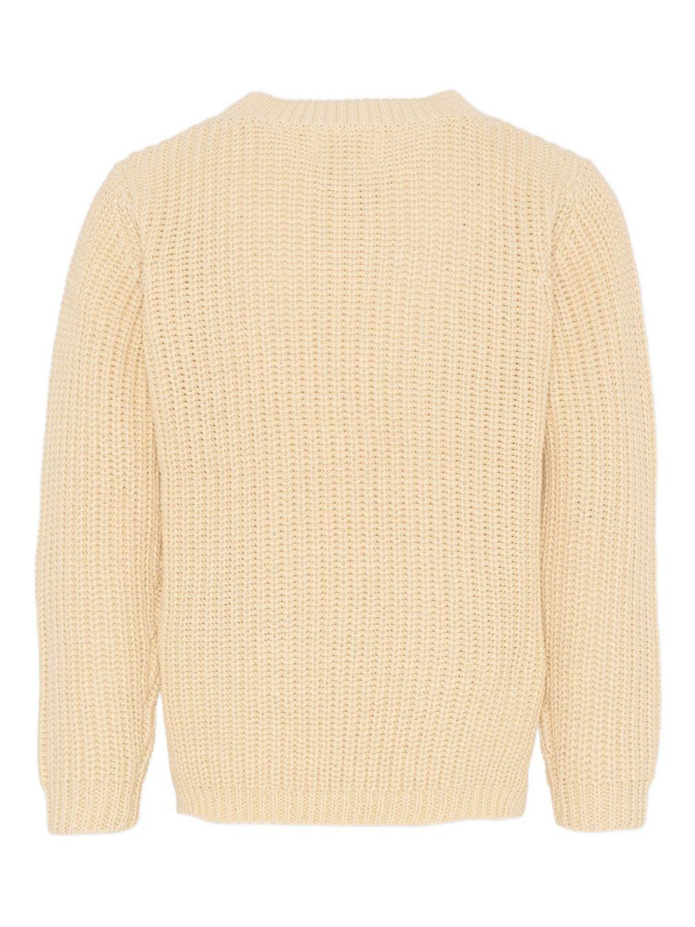 Maglione per bambina Molo beige con texture traforata 2S26K202 8894 MOLO