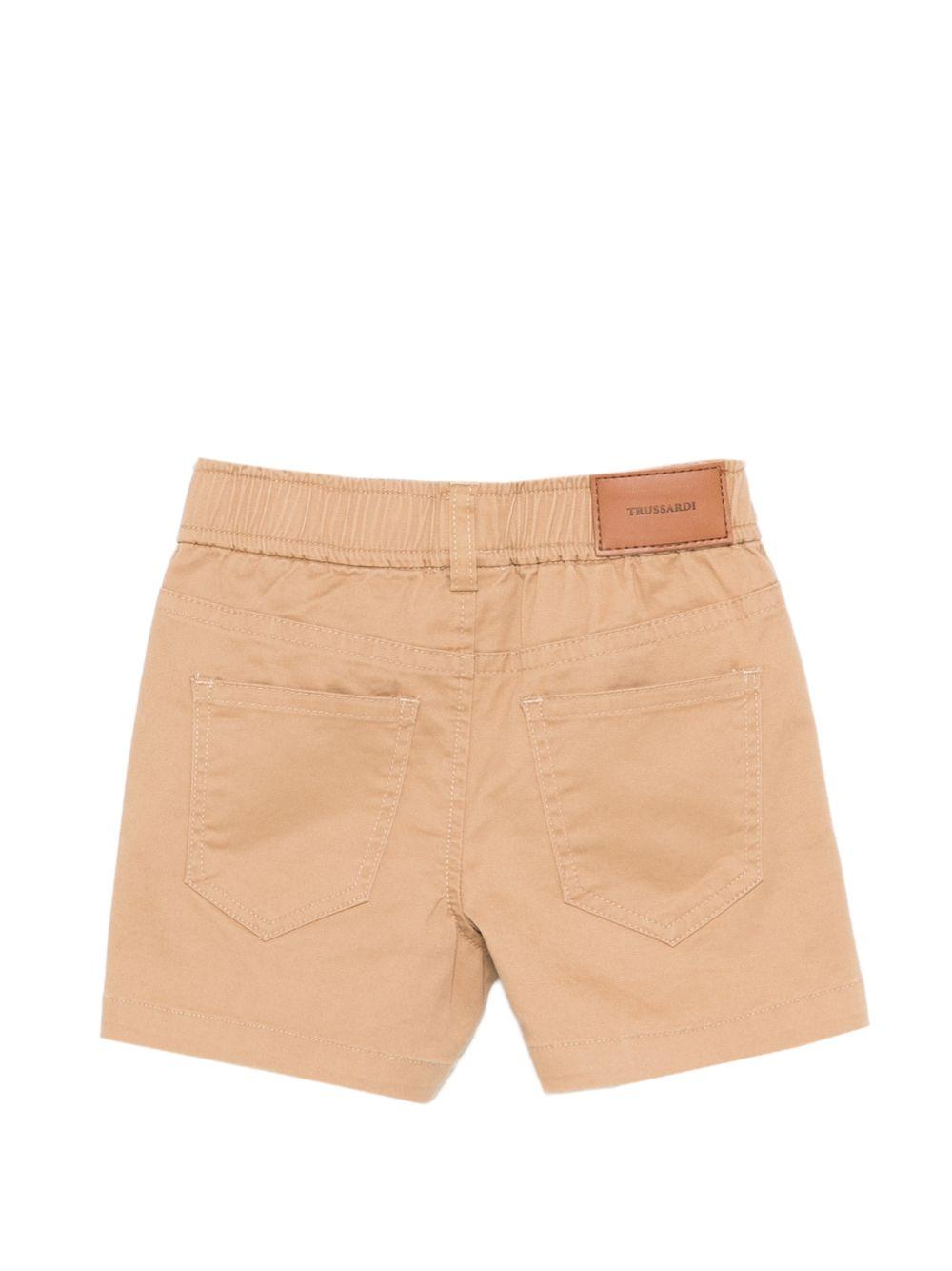 Shorts per neonato Trussardi Jeans beige con passanti per cintura TIP26074BE BROWN MAC. TRUSSARDI JUNIOR