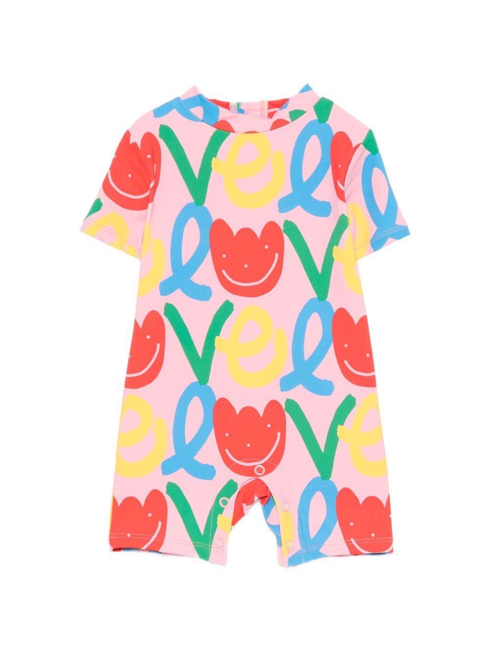 Costume intero per neonata Stella McCartney Kids rosa con stampa floreale all-over TYC019 Z3589 509MC STELLA McCARTNEY KIDS