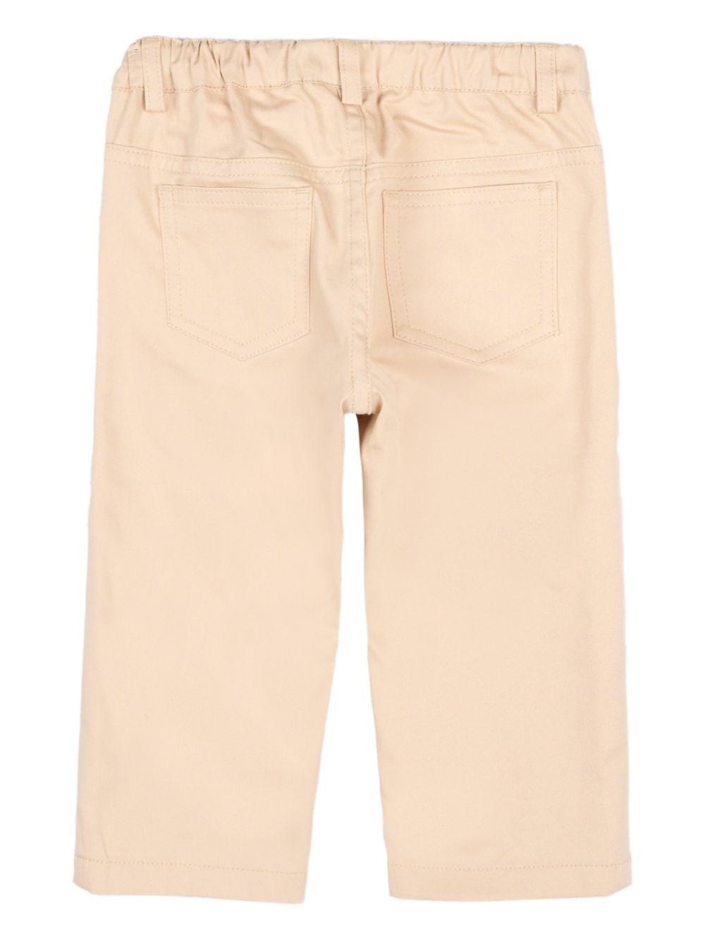 Pantaloni per neonato Fendi Kids beige con tasche con logo FF BMF264 AS5Y F1P2N FENDI KIDS