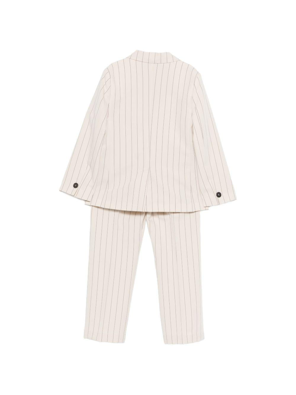 Completo per bambino Paolo Pecora Kids beige monopetto gessato PP4263 SABBIA PAOLO PECORA KIDS