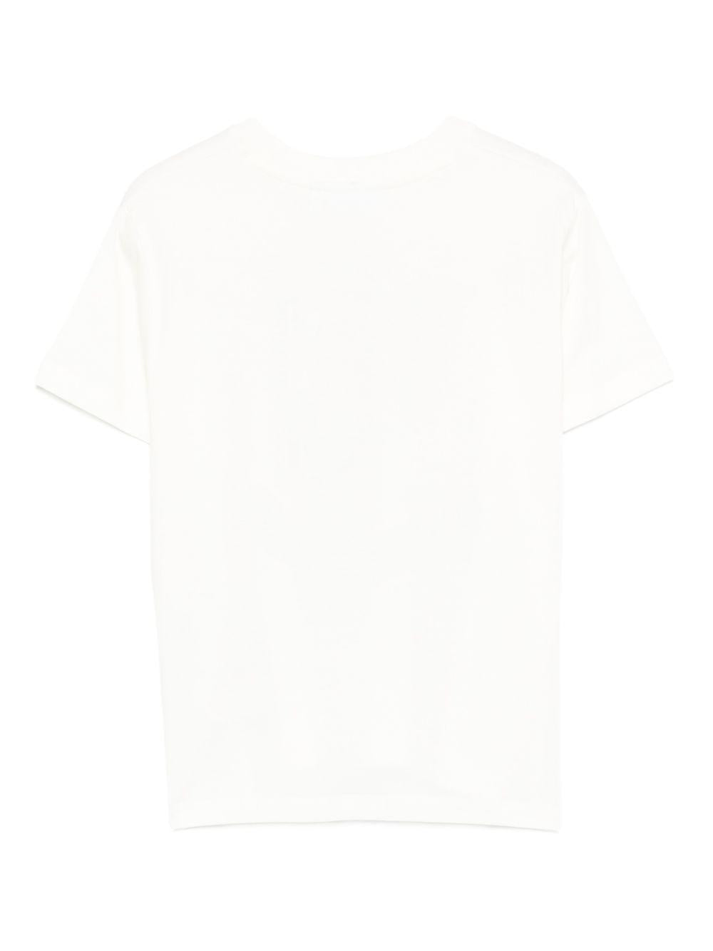 T-shirt per bambino Molo bianca con stampa grafica smile sul davanti 1S26A224 5632 MOLO