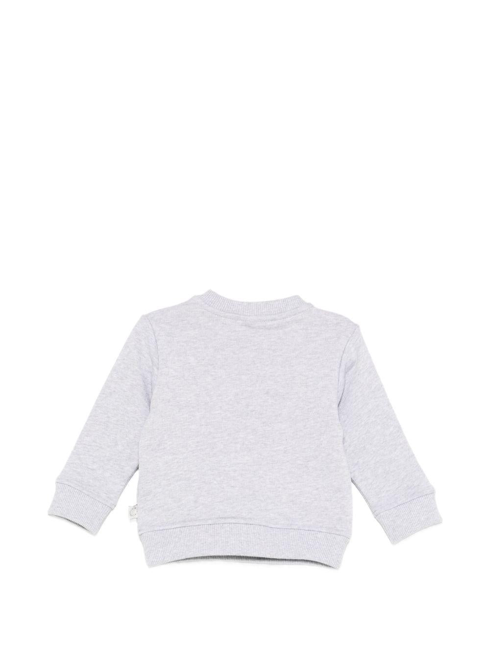Felpa per neonato Stella McCartney Kids grigio con logo sul davanti TY4580 Z0499 807 STELLA McCARTNEY KIDS