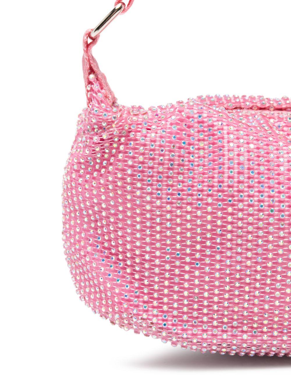 Borsa a tracolla per bambina Molo rosa con decorazioni in cristalli 7S26V105 8058 MOLO