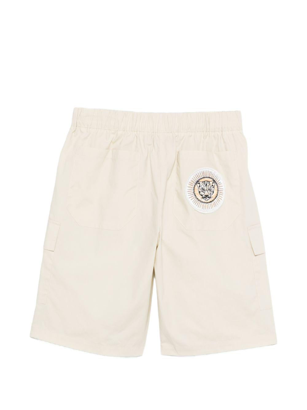 Shorts per bambino Just Cavalli Kids beige con tasche cargo e cintura JBP26137BE BEIGE D.W. JUST CAVALLI KIDS