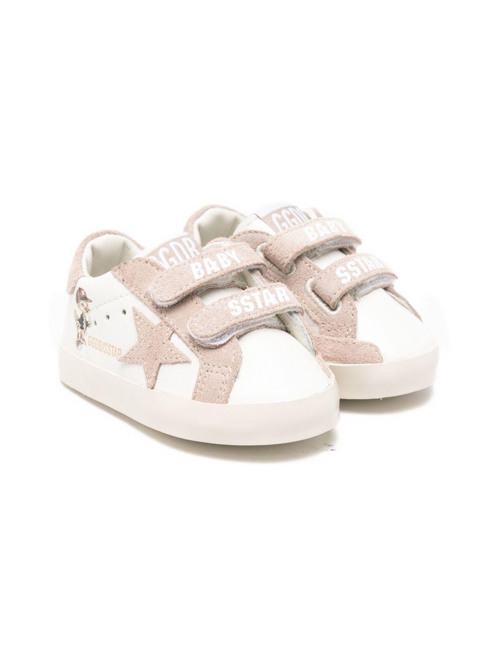 Sneakers Baby School per neonati Golden Goose Kids beige con applicazione a stella F00166F008018 12377 GOLDEN GOOSE KIDS
