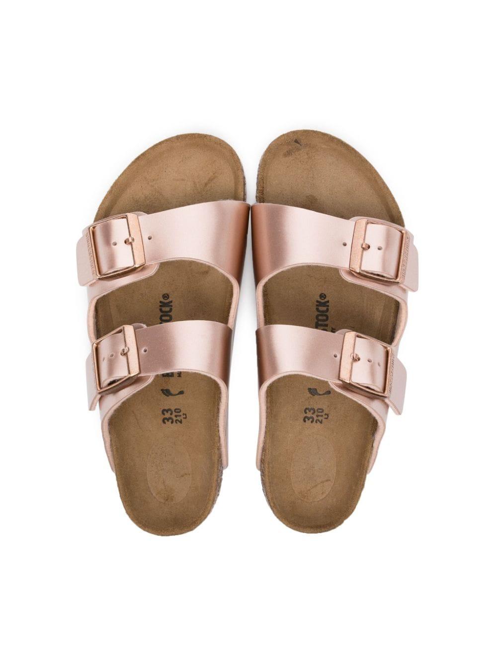 Ciabatte per bambina Birkenstock Kids Arizona rosa con doppia fibbia 1012478 COPPER BIRKENSTOCK