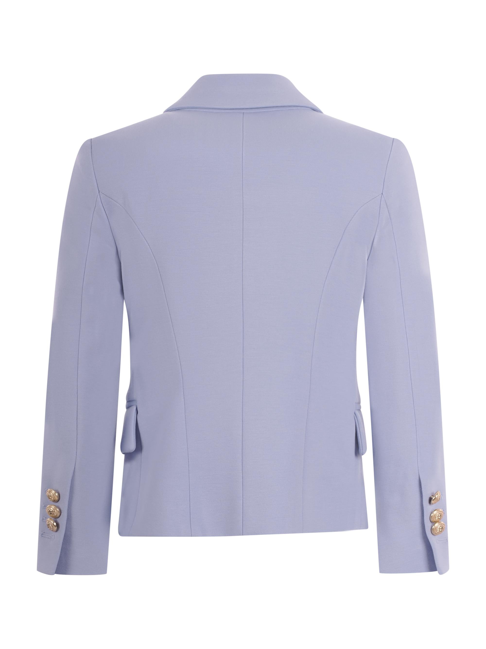 Blazer doppiopetto per bambino Balmain Kids azzurro con bottoni dorati BY2A64 J0371 652 BALMAIN KIDS