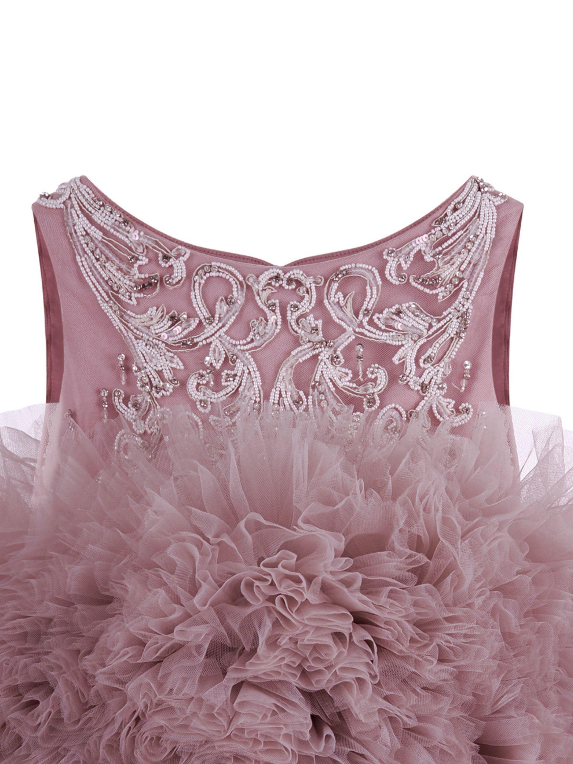 Abito per neonata Maison Ava rosa con gonna in tulle MA FW25 GL10 PINK MAISON AVA