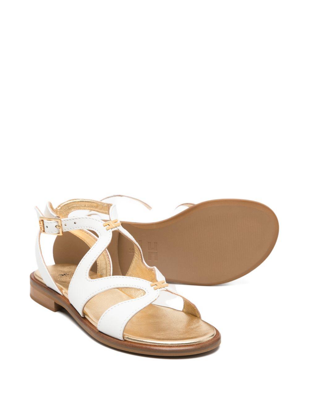 Sandali per bambina Elisabetta Franchi La Mia Bambina bianchi con dettaglio logo F4A2E0564173 3139 ElISABETTA FRANCHI