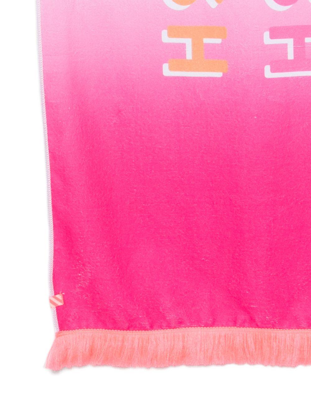 Telo mare per bambina Billieblush rosa con dettaglio logo colorato U22089 499 BILLIEBLUSH