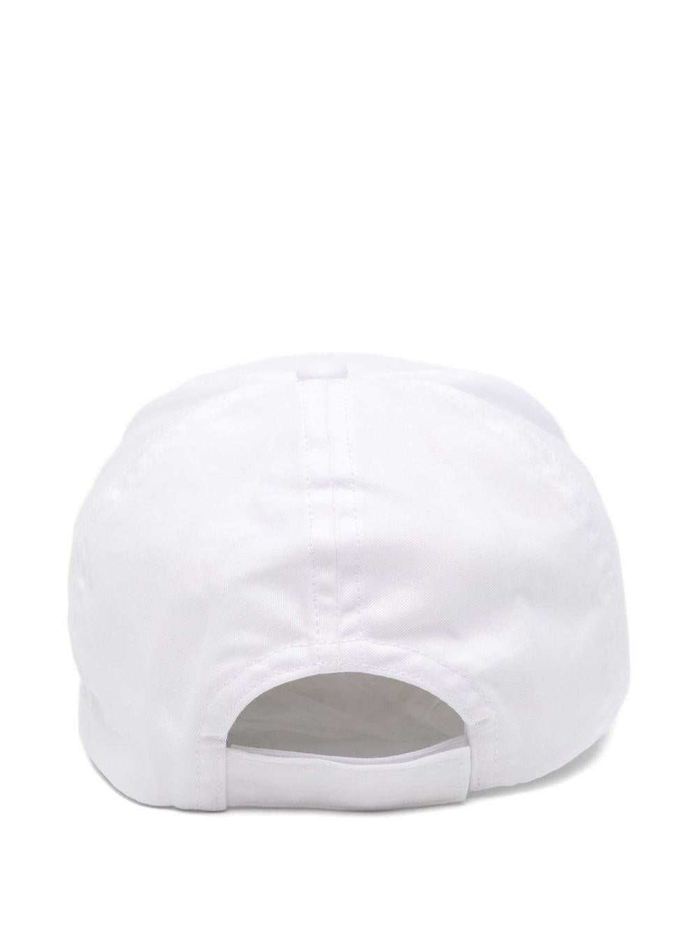 Cappello da baseball per bambini Moschino Kids bianco con logo sul davanti HVX01NLOA00 10101 MOSCHINO KIDS