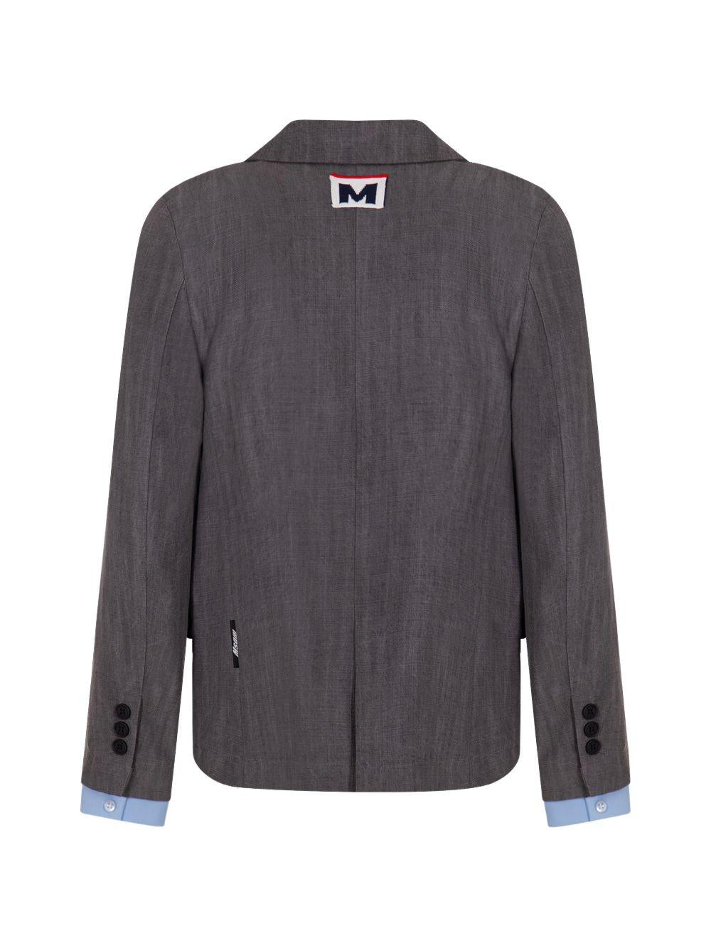 Blazer per bambina MSGM Kids grigio monopetto S6MSJGJK020 102 MSGM KIDS