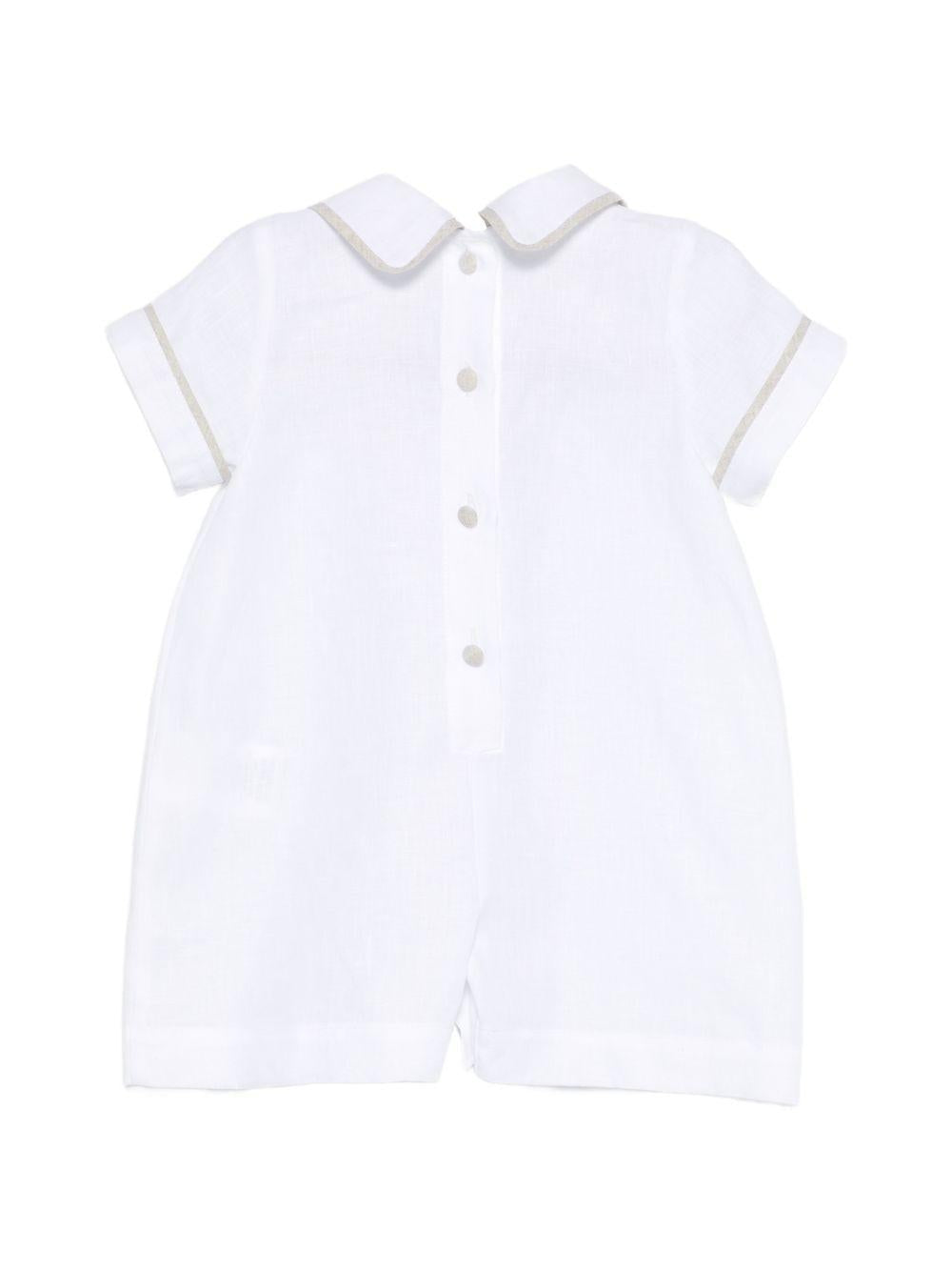 Tutina per neonato Jesurum Baby bianca con bordi a contrasto ERACLEA VAR.68 JESURUM