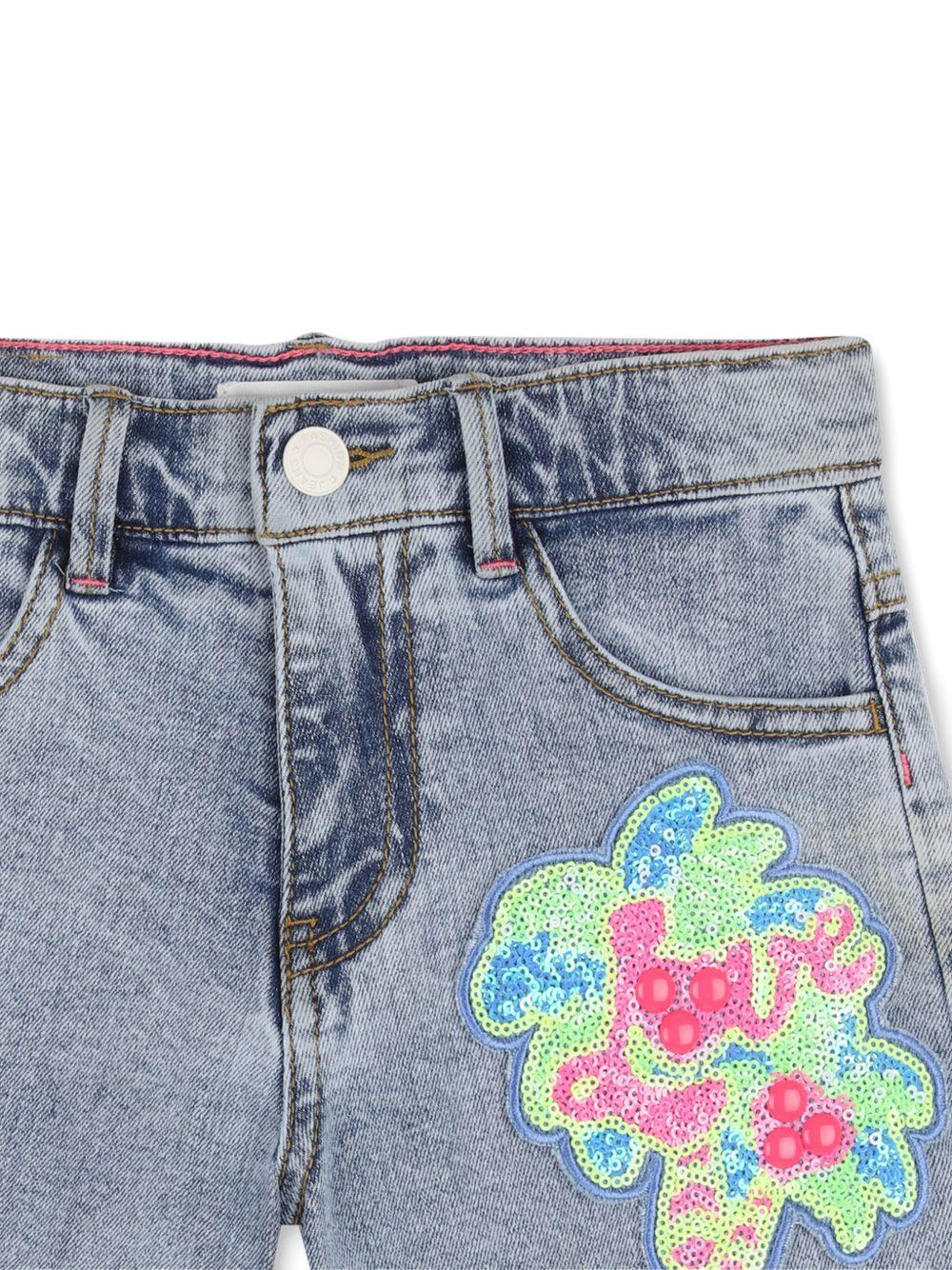 Shorts per bambina Billieblush azzurro con paillettes U21884 Z22 BILLIEBLUSH