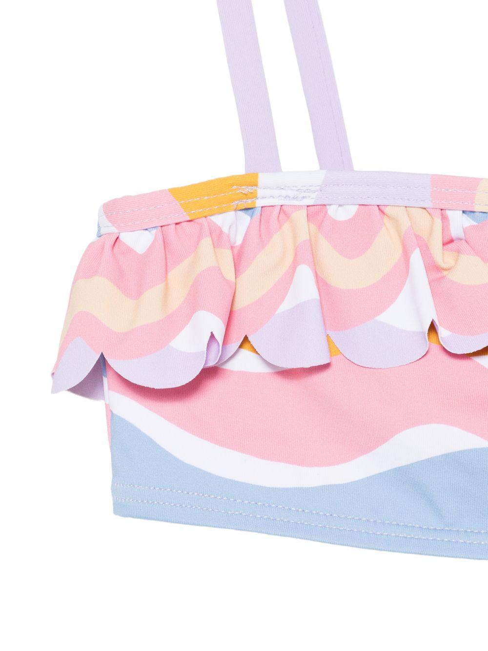Bikini per bambina Stella McCartney Kids multicolore con ruches TYCA85 Z3517 999MC STELLA McCARTNEY KIDS