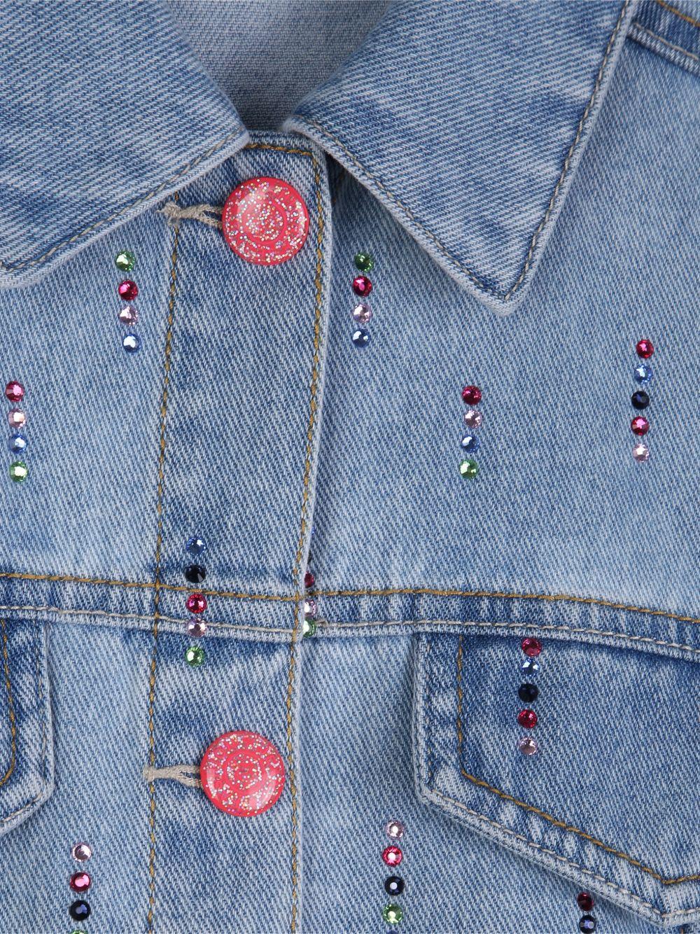 Giacca per bambina Billieblush azzurra con chiusura a bottoni U21902 Z18 BILLIEBLUSH