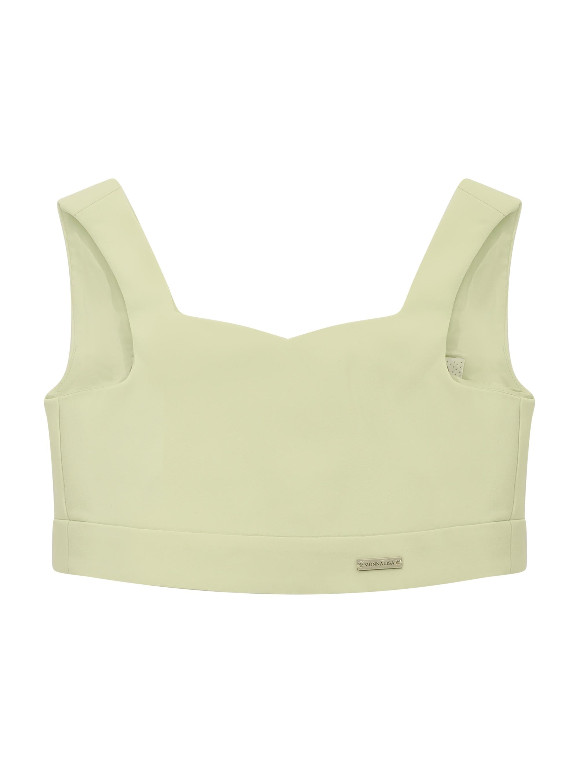Top per bambina Monnalisa verde con bottoni 71G307 7303 0020 MONNALISA