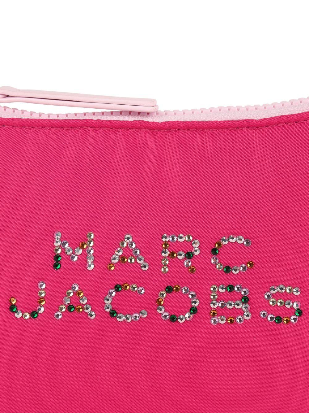 Borsa a tracolla per bambina The Marc Jacobs Kids fucsia con logo sul davanti W60837 437 THE MARC JACOBS KIDS