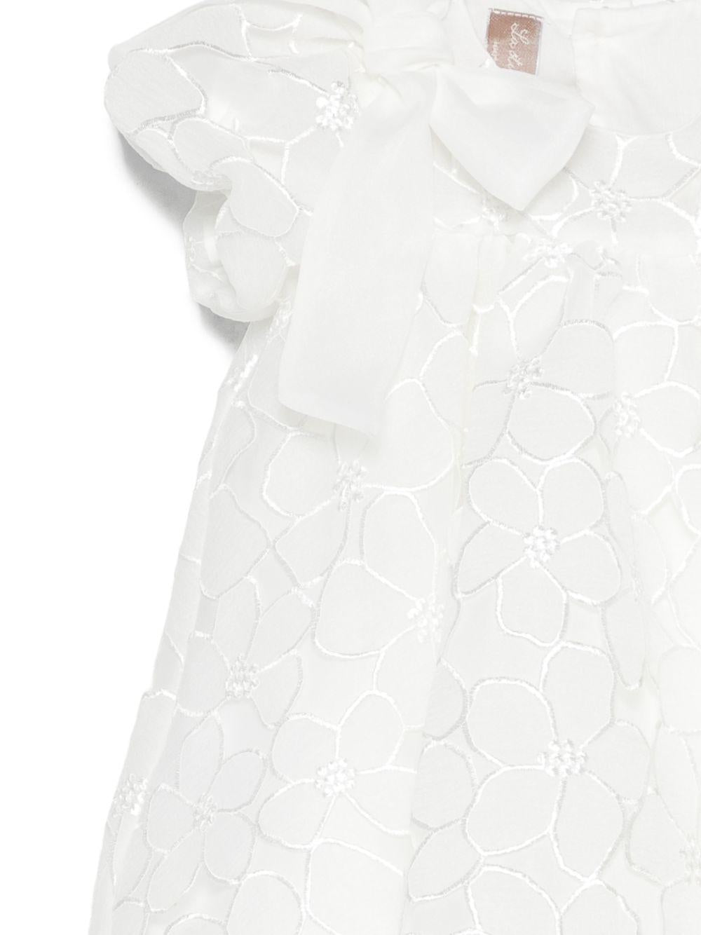 Abito per neonata La Stupenderia bianco con dettaglio fiocco 2CCAB68 X06 LA STUPENDERIA