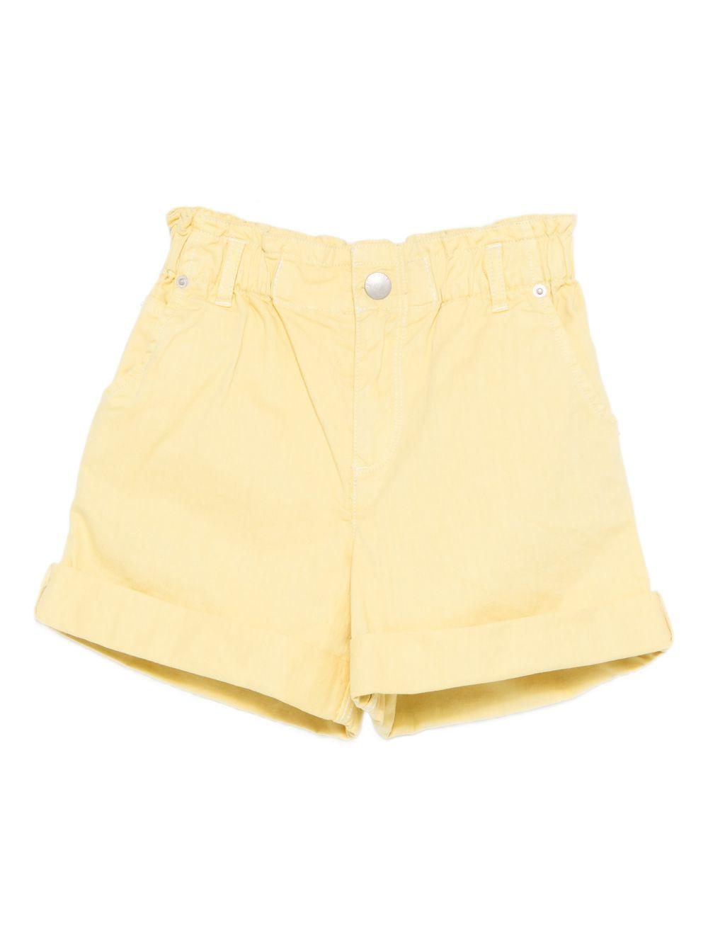 Pantaloncino per bambina Bonpoint giallo con risvolto S06GBEW00013 039 BONPOINT