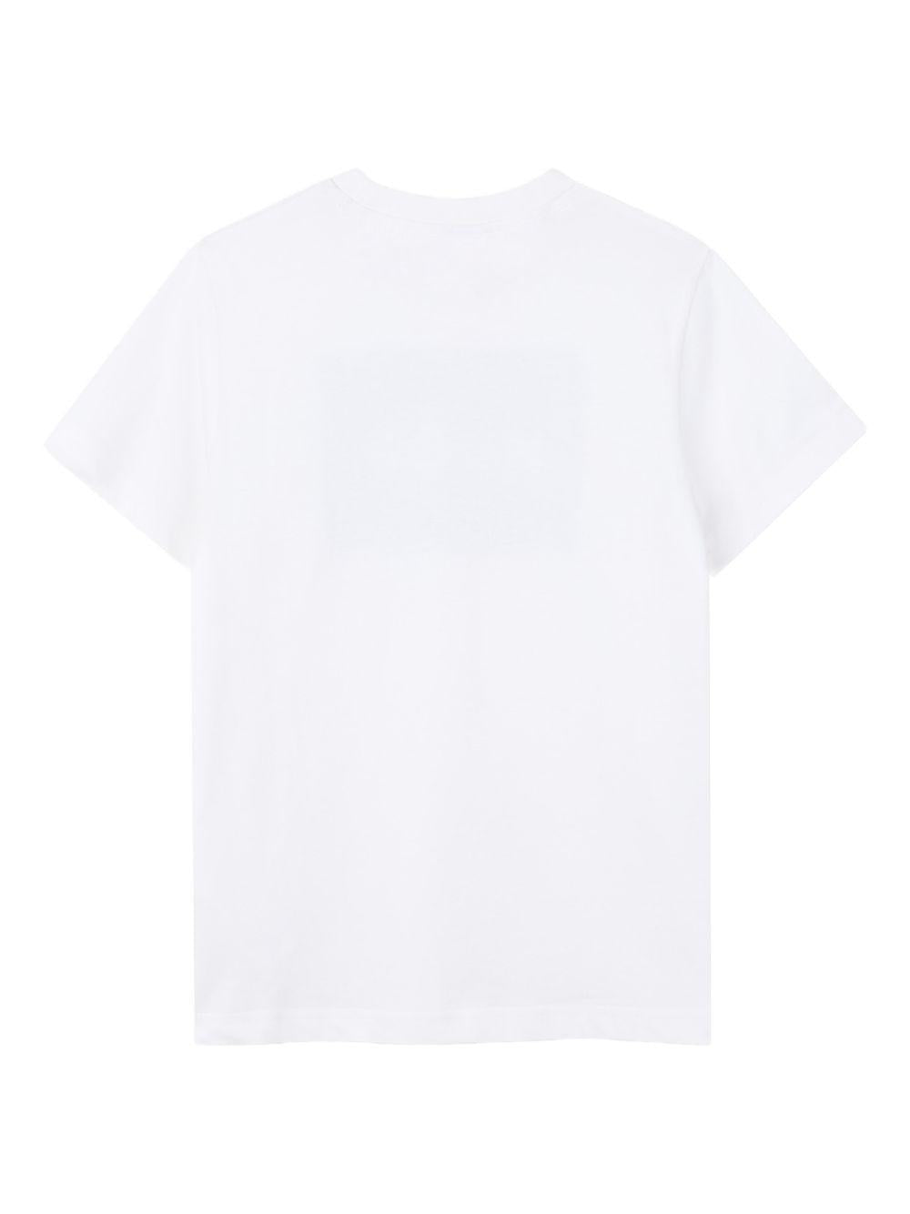 T-shirt per bambino Hugo Kids bianca con logo sul davanti G01020 10P Hugo