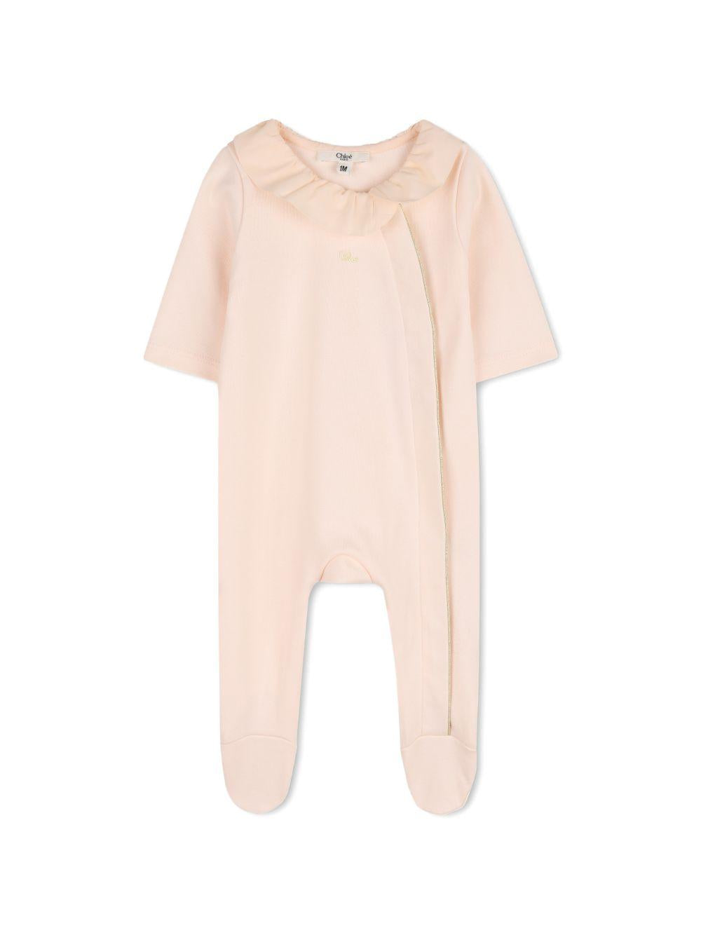 Set tutina, bavaglino e cappellino per neonata Chloé Kids rosa con volant C20926 440 CHLOE' KIDS