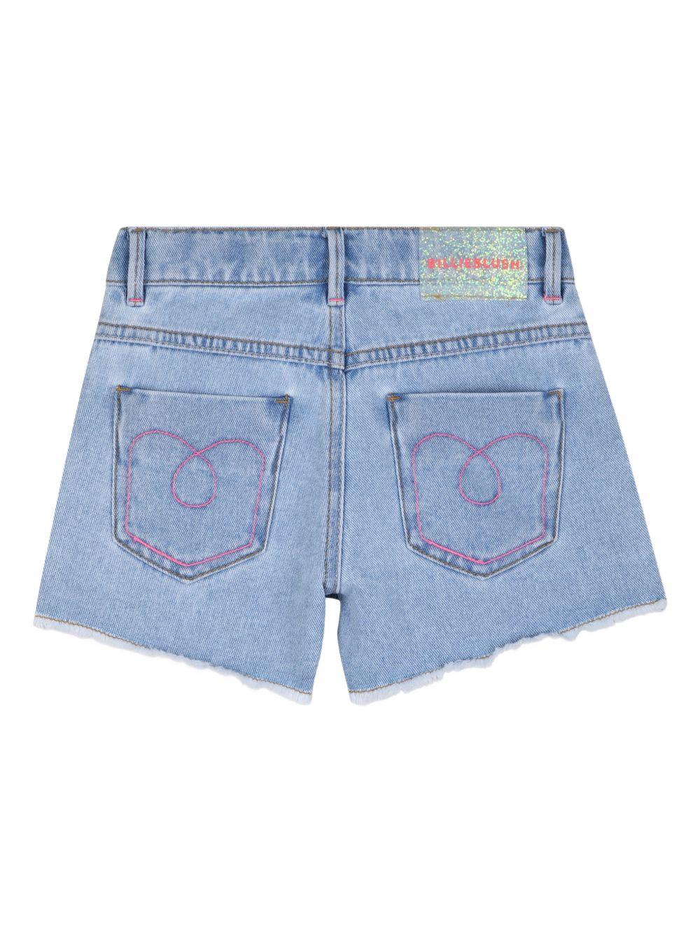 Pantaloncini per bambina BillieBlush blu con decorazioni in cristallo U21873 Z18 BILLIEBLUSH