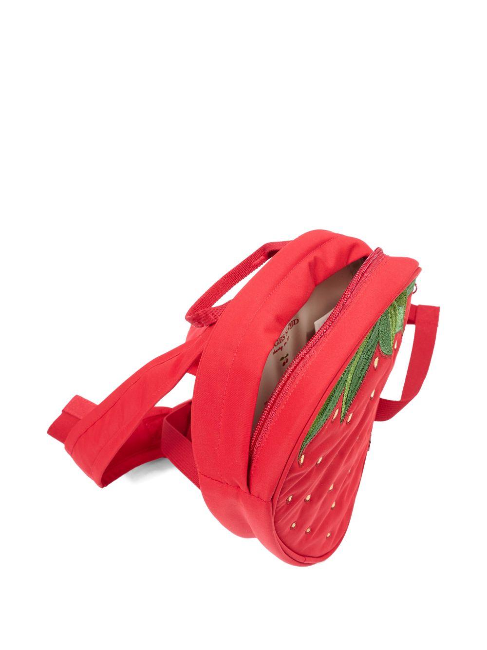 Zaino per bambina Konges Sløjd rosso a forma di fragola KS104440 STRAWBERRY KONGES SLOJD
