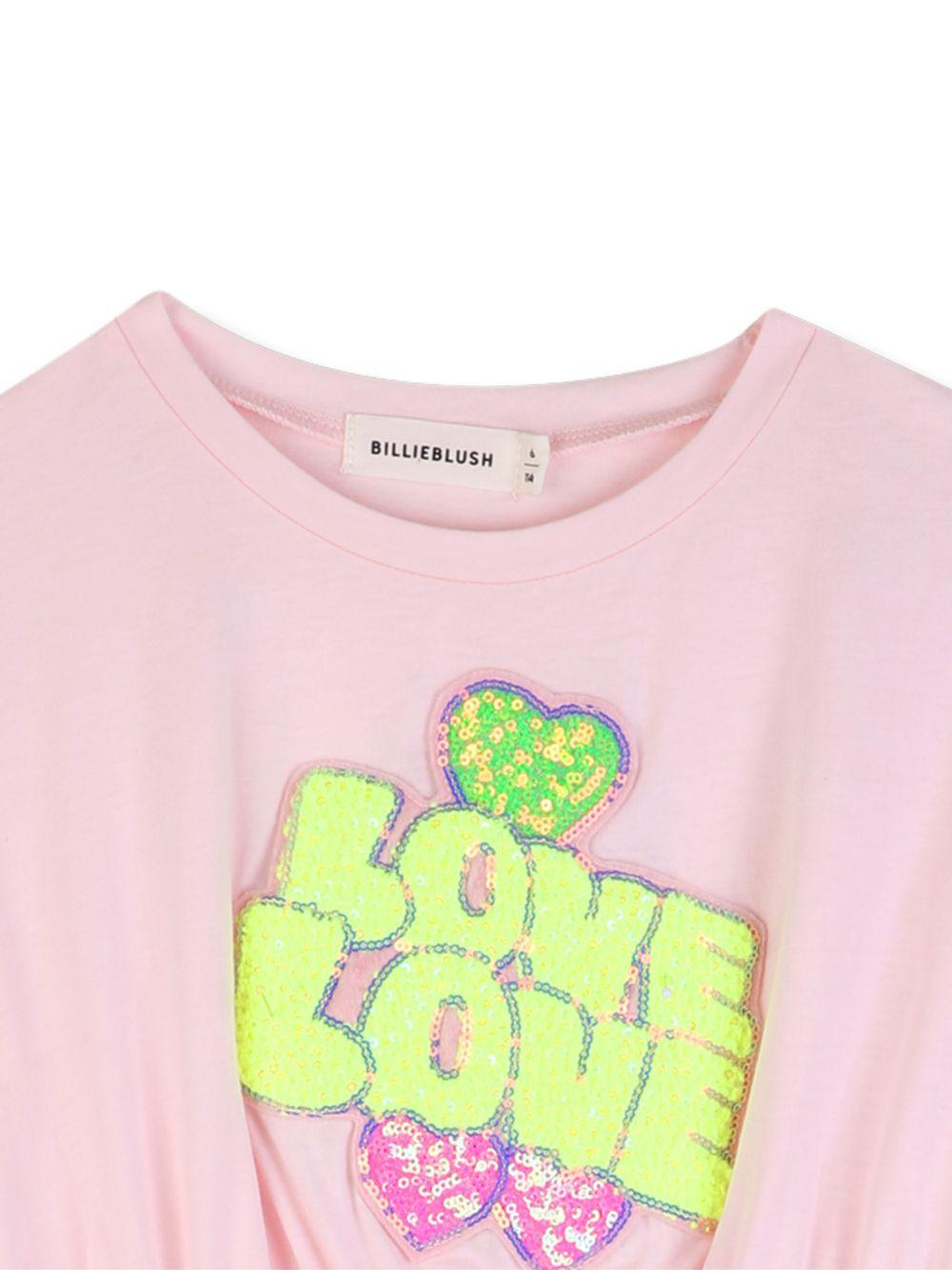 Abito per bambina Billieblush rosa con arricciatura in vita U21828 44L BILLIEBLUSH