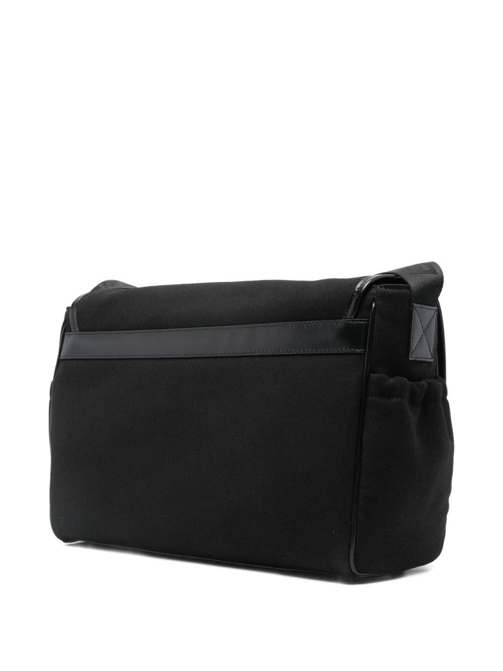 Borsa fasciatoio per neonati Balmain Kids nera con logo ricamato BY0618 Z0042 930AV BALMAIN KIDS