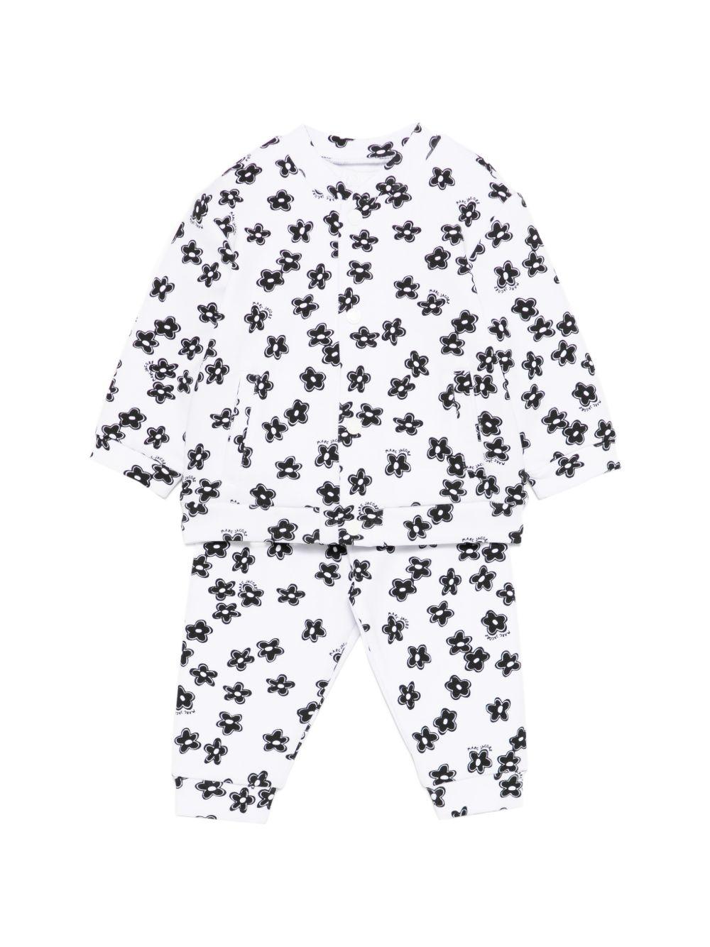 Set t-shirt e pantaloni per neonata The Marc Jacobs Kids bianco con stampa floreale W60811 10P THE MARC JACOBS KIDS