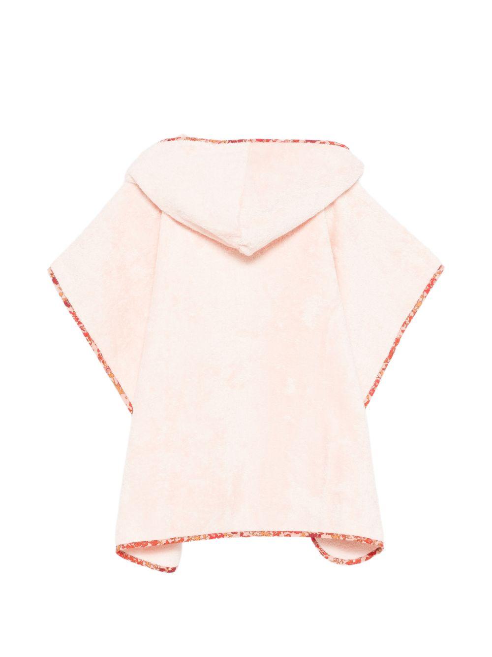 Accappatoio per bambina Bonpoint rosa con rifinitura a fiori S06GACK00001 021A BONPOINT