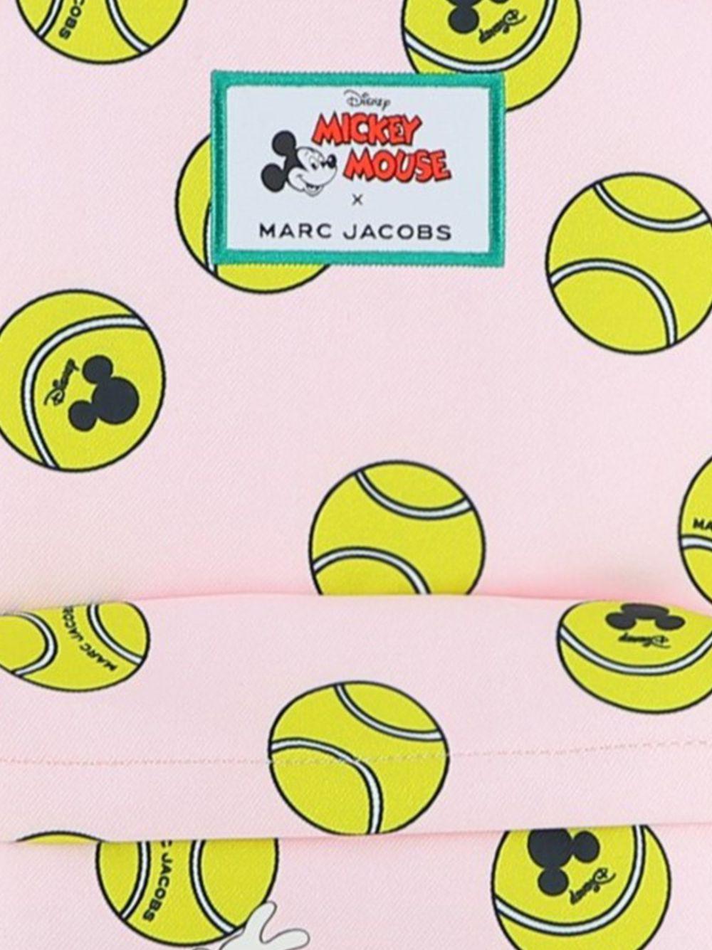 Zaino per bambina The Marc Jacobs Kids x Mickey Mouse rosa chiaro con stampa palline da tennis W60851 475 THE MARC JACOBS KIDS