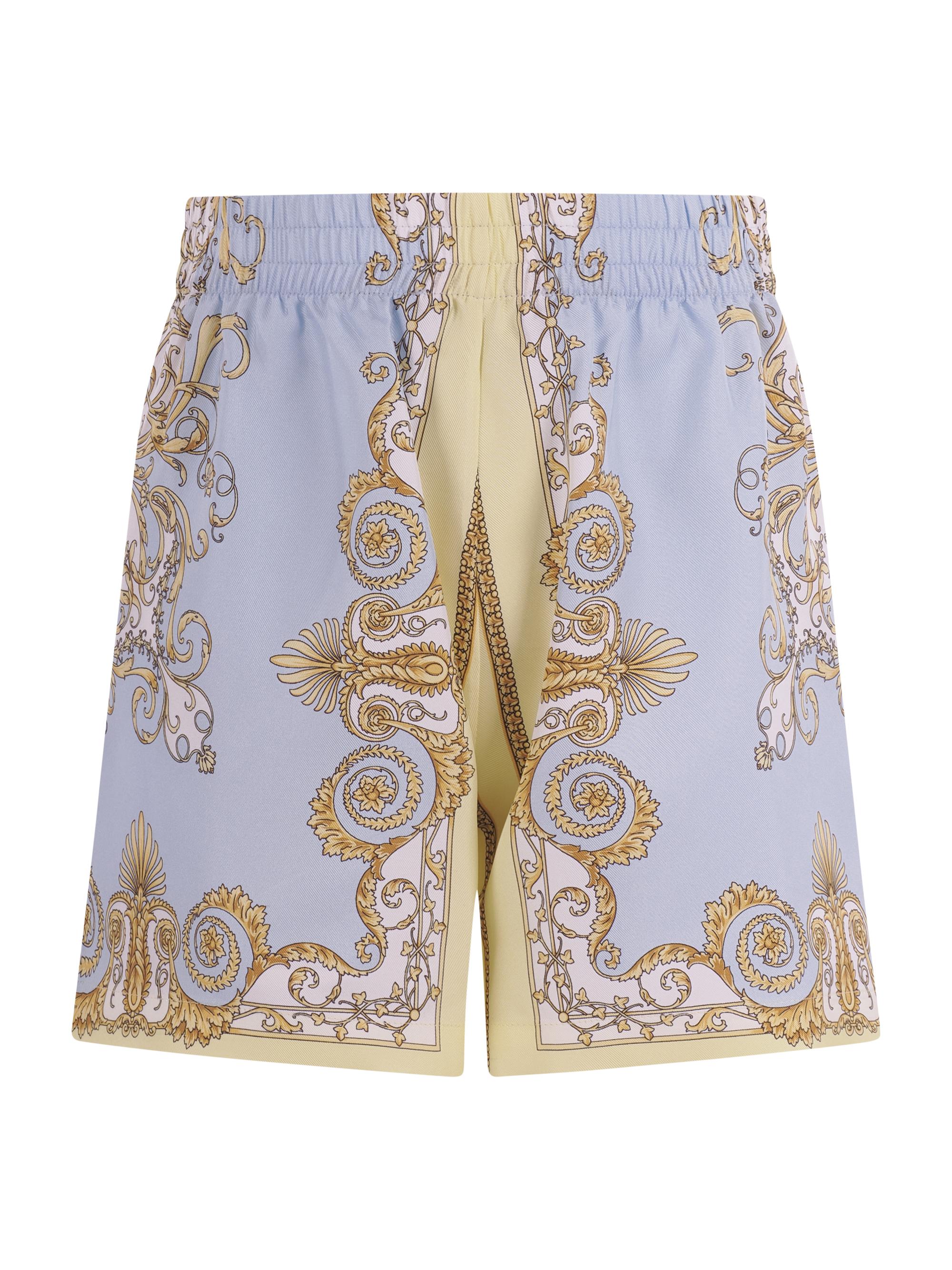 Shorts per neonato Versace Kids bianco con decorazioni oro 10195321A17228 5Y580 VERSACE KIDS