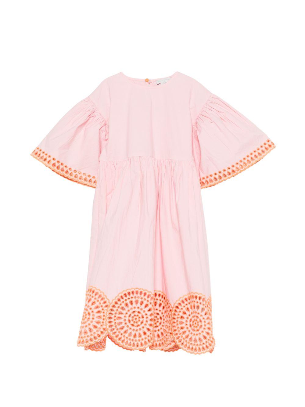 Abito per bambina Stella McCartney Kids rosa con ruches TY1A61 Z3459 51R STELLA McCARTNEY KIDS