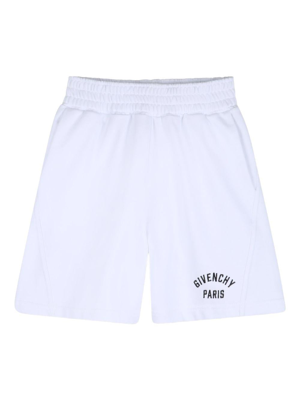 Shorts per bambino Givenchy Kids bianco con tasca posteriore applicata H31100 10P GIVENCHY KIDS