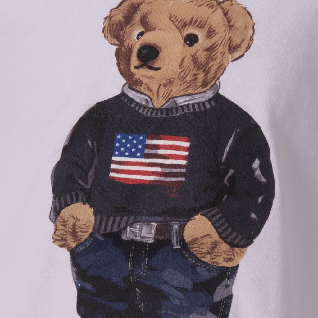 T-shirt per bambino POLO RALPH LAUREN KIDS Polo Bear bianco girocollo 322P00508 001 Ralph Lauren kids